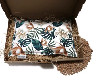 Termofor z pestek wiśni - duży - 20x30 Storczyk i palma