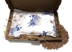 Termofor z pestek wiśni - duży - 20x30 Kwiaty fiolet I