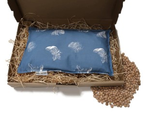 Termofor z pestek wiśni - duży - 20x30 Niebieski puszek