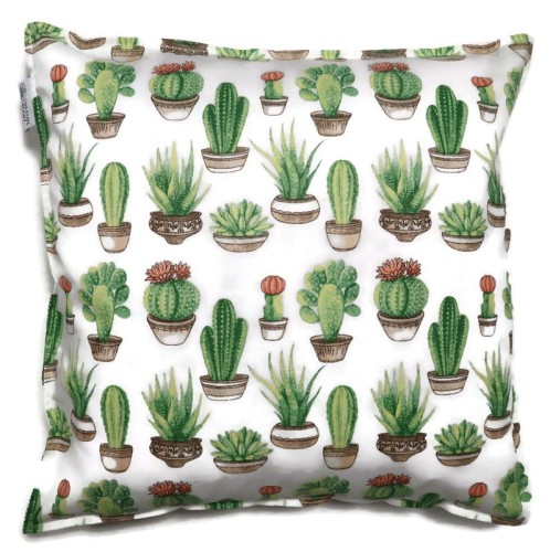 Poduszka z łuską gryki, gryczana 40x40cm Kaktusy