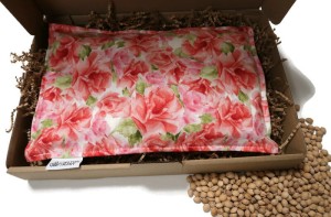 Termofor z pestek wiśni - duży - 20x30 RÓŻYCZKI