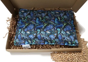 Termofor z pestek wiśni - duży - 20x30 NATURALNY MOTYLE