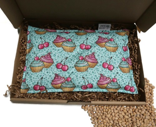 Termofor z pestek wiśni  20x30cm MUFFINKI