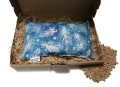 Termofor z pestek wiśni  20x30cm Niebieskie piórka
