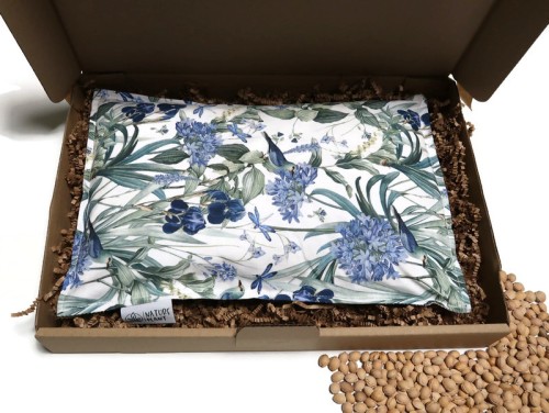 Termofor z pestek wiśni  20x30cm Irysy