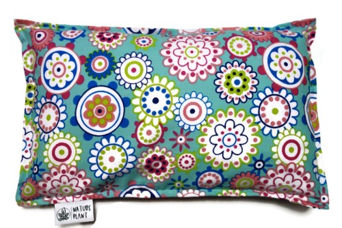 Termofor z pestek wiśni  20x30cm Kwiatuszki miętowe