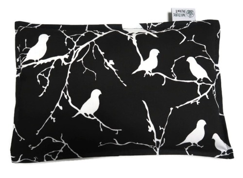 Termofor z pestek wiśni  20x30cm Czarne ptaki