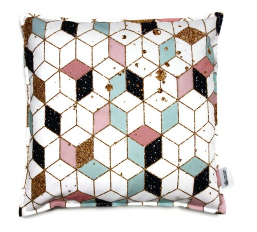 Poduszka z łuską gryki, gryczana 40x40cm GEO PASTEL